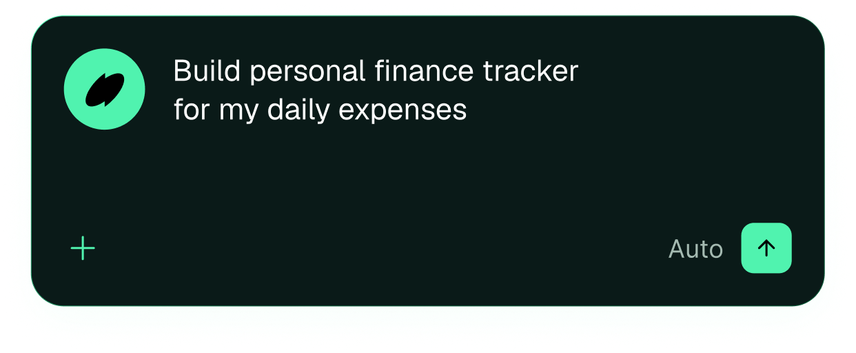 Sweetlane prompt input: build personal finance tracker for my daily expenses